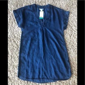 H&M dark chambray denim dress.